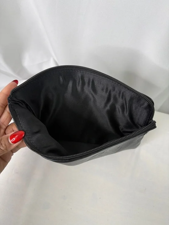 Fenty Beauty Black Embossed Leather Toiletry Pouch - Picture 3 of 4
